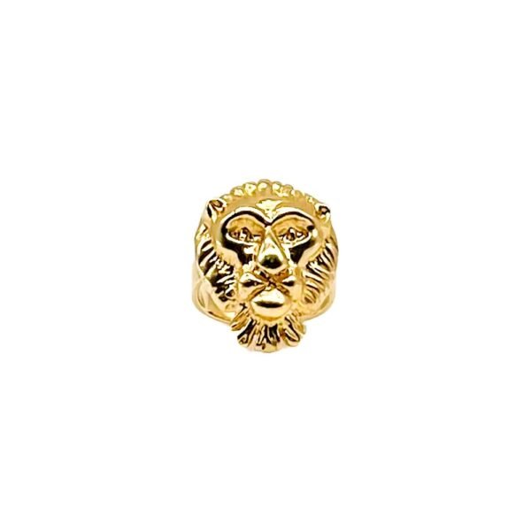 Anel Lion Ajustável Banho Ouro