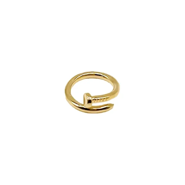 Anel Prego Ajustável Banho Ouro